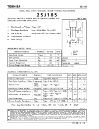 Datasheet 2SJ105 производства Toshiba