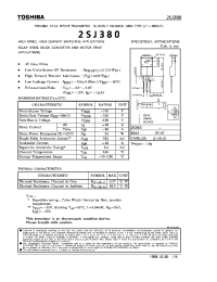Datasheet 2SJ380 производства Toshiba