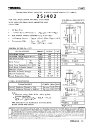 Datasheet 2SJ402 производства Toshiba