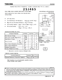 Datasheet 2SJ465 производства Toshiba