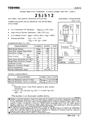 Datasheet 2SJ512 производства Toshiba