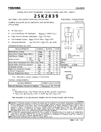 Datasheet 2SK2839 производства Toshiba