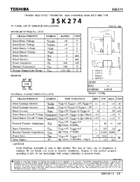 Datasheet 3SK274 производства Toshiba