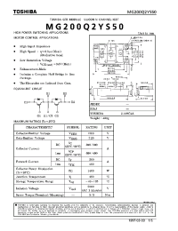 Datasheet MG200Q2YS5O manufacturer Toshiba