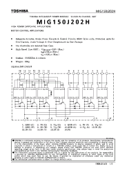 Datasheet MIG150J202H manufacturer Toshiba