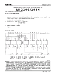 Datasheet MIG200J201H manufacturer Toshiba