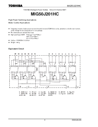 Datasheet MIG50J201HC производства Toshiba