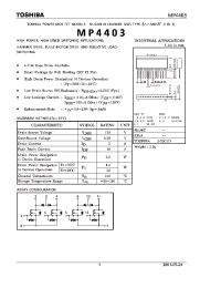 Datasheet MP4403 manufacturer Toshiba