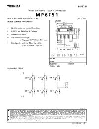 Datasheet MP6751 manufacturer Toshiba