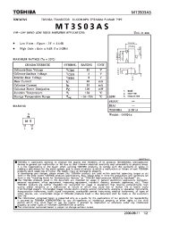 Datasheet MT3S03AS manufacturer Toshiba