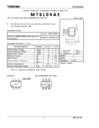 Datasheet MT6L04AE manufacturer Toshiba
