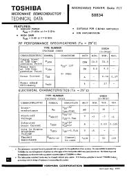 Datasheet S8834 производства Toshiba