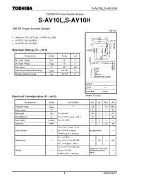 Datasheet S-AV10L производства Toshiba