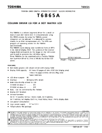 Datasheet T6B65A производства Toshiba