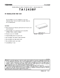 Datasheet TA1243BF manufacturer Toshiba
