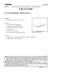 Datasheet TA1274 manufacturer Toshiba