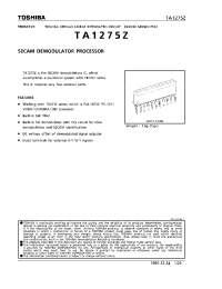 Datasheet TA1275Z производства Toshiba