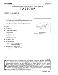 Datasheet TA2078P производства Toshiba