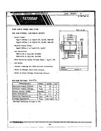 Datasheet TA7205AP manufacturer Toshiba