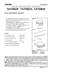 Datasheet TA75062S производства Toshiba