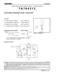 Datasheet TA76431S производства Toshiba