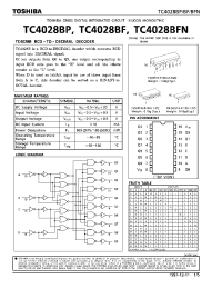 Datasheet TC4028B производства Toshiba