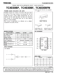Datasheet TC4030BP производства Toshiba