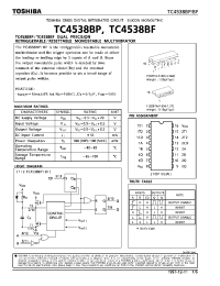 Datasheet TC4538BF производства Toshiba