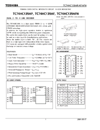 Datasheet TC74HC139AF производства Toshiba