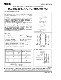 Datasheet TC74HC4017AP производства Toshiba
