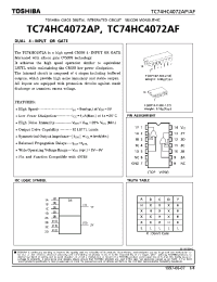 Datasheet TC74HC4072 производства Toshiba