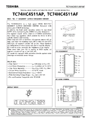 Datasheet TC74HC4511AF производства Toshiba