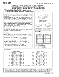 Datasheet TC74HCT540A производства Toshiba