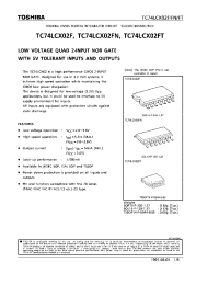 Datasheet TC74LCX02F производства Toshiba