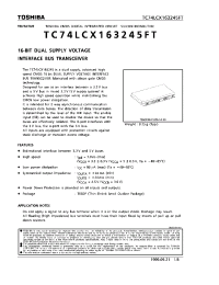 Datasheet TC74LCX163245 производства Toshiba