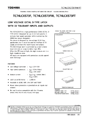 Datasheet TC74LCX573FW производства Toshiba