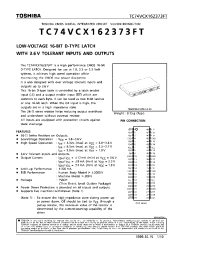 Datasheet TC74VCX162373FT производства Toshiba