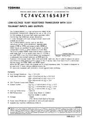 Datasheet TC74VCX16543FT производства Toshiba
