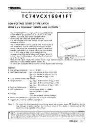 Datasheet TC74VCX16841FT производства Toshiba