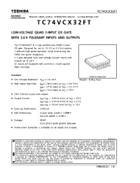 Datasheet TC74VCX32 производства Toshiba