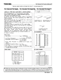 Datasheet TC74VHCT574AFW производства Toshiba