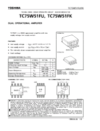 Datasheet TC75W51FK производства Toshiba