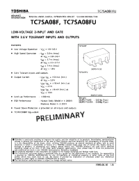 Datasheet TC7SA08F производства Toshiba