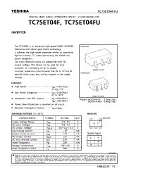 Datasheet TC7SET04 производства Toshiba