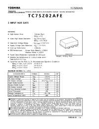 Datasheet TC7SZ02AFE производства Toshiba