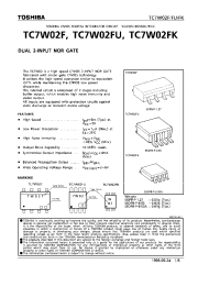 Datasheet TC7W02F производства Toshiba