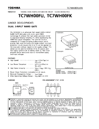 Datasheet TC7WH00FK производства Toshiba