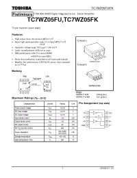 Datasheet TC7WZ05FU производства Toshiba