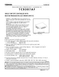 Datasheet TC9307AF производства Toshiba