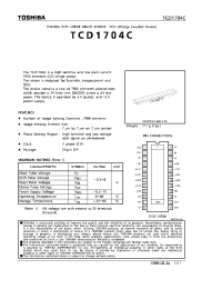 Datasheet TCD1704C производства Toshiba